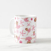 Ballerina Leaping in Rosa Kaffeetasse (Vorderseite Links)