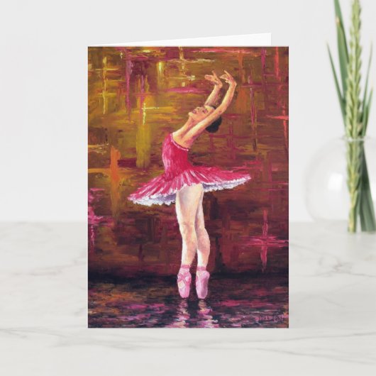 "Ballerina" (leere Karte) Karte (Vorderseite)