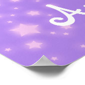 Ballerina lila, dunkles Girl-Star-Poster Poster (Ecke)