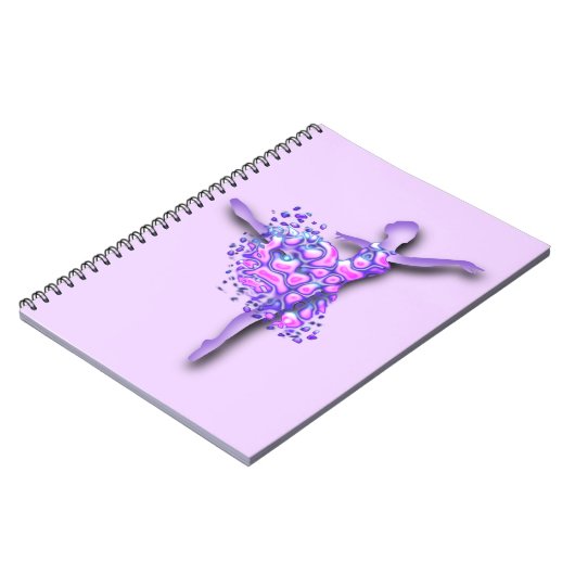 Ballerina Lila Notebook Ballet Dancer Girl Notizblock (Linke Seite)