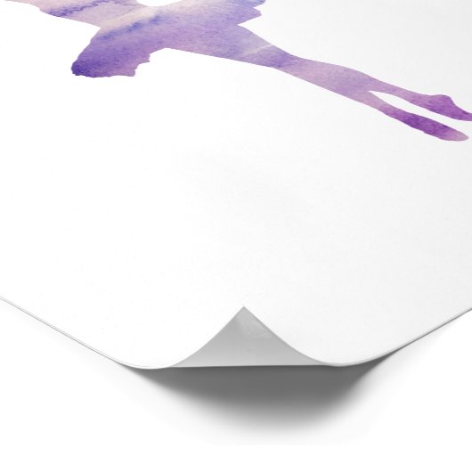 Ballerina Lila Painting Poster (Ecke)