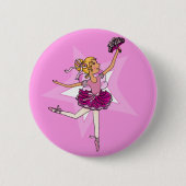 Ballerina lila rosa Startaste Button (Vorderseite)