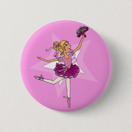 Ballerina lila rosa Startaste Button (Vorderseite)