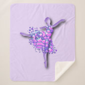 Ballerina Lila Sherpa Ballet Ballet Tänzerin Sherpadecke (Vorderseite)