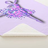 Ballerina Lila Sherpa Ballet Ballet Tänzerin Sherpadecke (3/4)