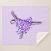 Ballerina Lila Sherpa Ballet Ballet Tänzerin Sherpadecke (Vorderseite (Horizontal))