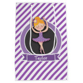 Ballerina; Lila & weiß Mittlere Geschenktüte (Rückseite)