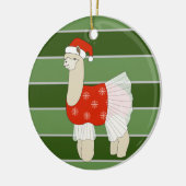 Ballerina Llama Schneeflocken Weihnachtsfest Speci Keramik Ornament (Links)