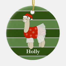 Ballerina Llama WeihnachtsSpecial Keramik Ornament