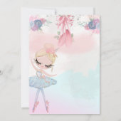 Ballerina macht drei Geburtstagsfeiertage Einladung (Rückseite)