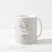 Ballerina-Mädchen-Hase im Tutu Kaffeetasse (VorderseiteRechts)