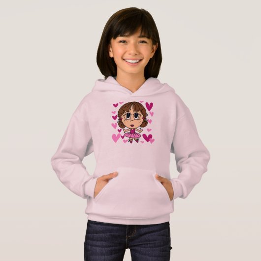 Ballerina-Mädchen Hoodie (Vorne ganz)