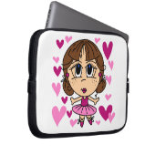 Ballerina-Mädchen Laptopschutzhülle (Vorne Rechts)