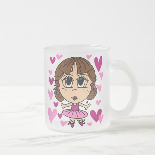 Ballerina-Mädchen Mattglastasse (Rechts)