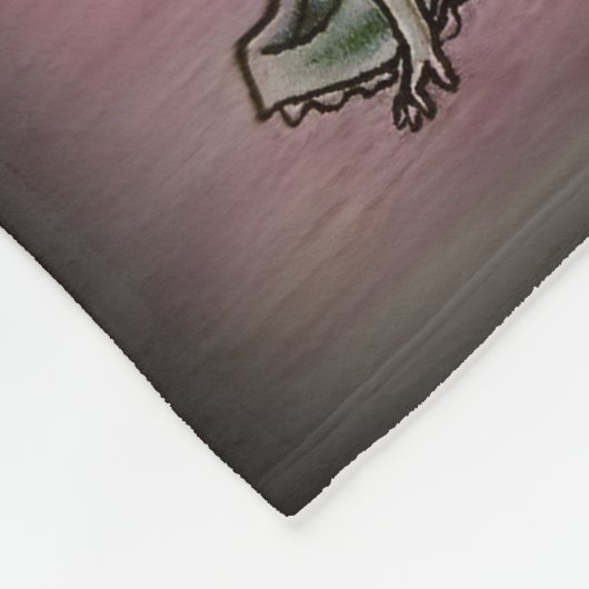 Ballerina-Mädchen mit Elefanten Fleecedecke (Ecke)