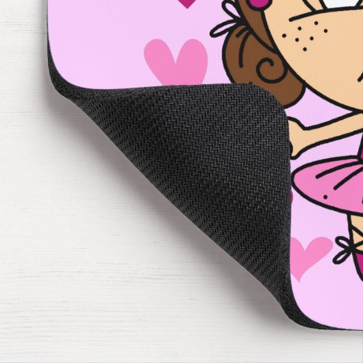 Ballerina-Mädchen Mousepad (Ecke)