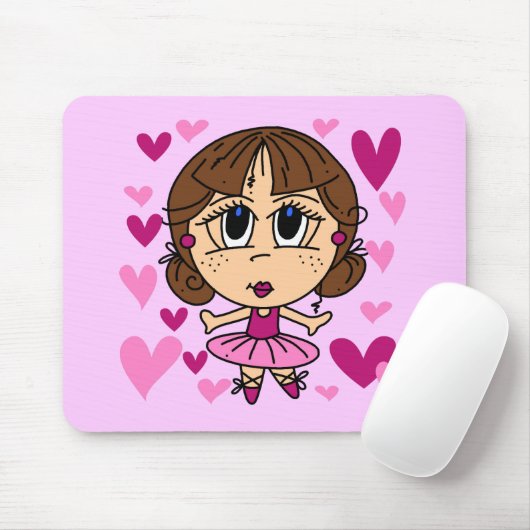 Ballerina-Mädchen Mousepad (Mit Mouse)