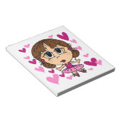 Ballerina-Mädchen Notizblock (angewinkelt)