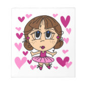 Ballerina-Mädchen Notizblock (Vorderseite)