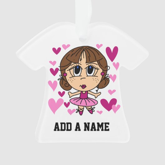 Ballerina-Mädchen Ornament (Vorderseite)