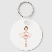 Ballerina-Mädchen Personalisiert Schlüsselanhänger (Rückseite)