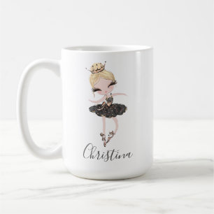 Ballerina Mädchen personalisierter Name Ballet Ges Kaffeetasse