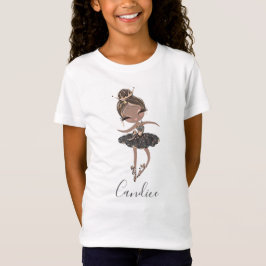 Ballerina-Mädchen-personalisiertes T-Shirt
