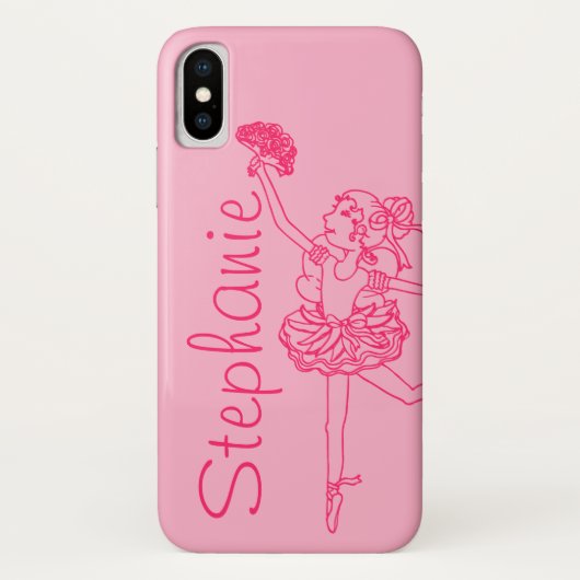 Ballerina-Mädchen rosa Zolltelefon Case-Mate iPhone Hülle (Rückseite)