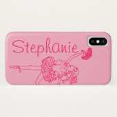Ballerina-Mädchen rosa Zolltelefon Case-Mate iPhone Hülle (Rückseite (Horizontal))
