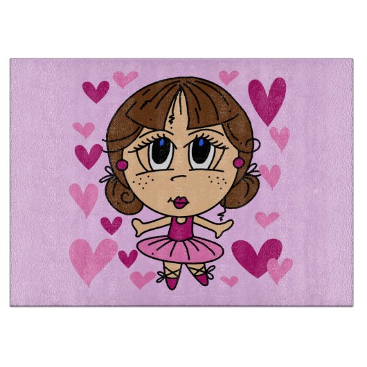 Ballerina-Mädchen Schneidebrett (Vorderseite)