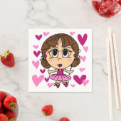 Ballerina-Mädchen Serviette (Beispiel)