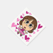 Ballerina-Mädchen Serviette (Ecke)