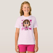 Ballerina-Mädchen T-Shirt (Vorne ganz)