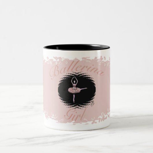 Ballerina-Mädchen-Tasse Zweifarbige Tasse (Mittel)