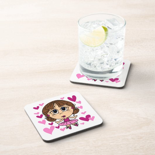 Ballerina-Mädchen Untersetzer (Rechte Seite)