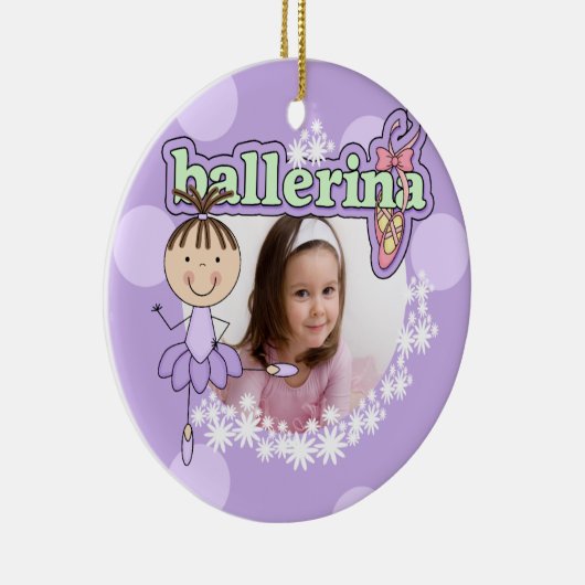 Ballerina Maßgeschneidertes Foto Sake Ornament (Rechts)