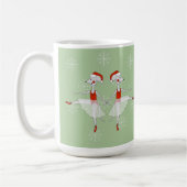 Ballerina Mäuse Weihnachten Schneeflocken Kaffeetasse (Links)