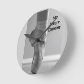 BALLERINA MEINE HERZTANZEN WANDERN SCHLIESSEN RUNDE WANDUHR (Winkel)