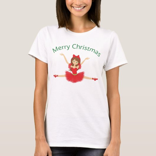Ballerina Merry Christmas | Ballett T-Shirt (Vorderseite)