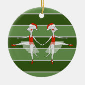 Ballerina Mice Twins Weihnachtssonderaktion Keramik Ornament (Vorne)