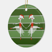 Ballerina Mice Twins Weihnachtssonderaktion Keramik Ornament (Links)