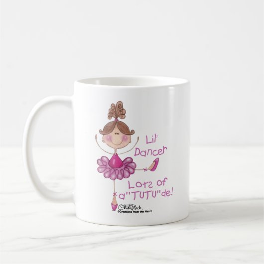 Ballerina mit ATUTUde Kaffeetasse (Links)