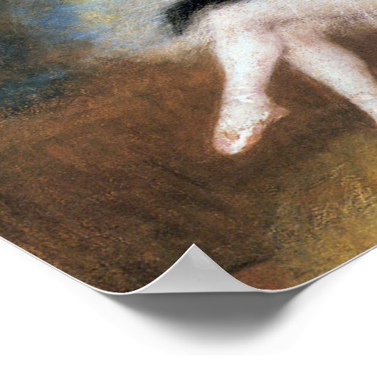 Ballerina mit Black Cat, Pierre Carrier-Belleuse Poster (Ecke)