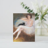 Ballerina mit Black Cat, Pierre Carrier-Belleuse Postkarte (Stehend Vorderseite)