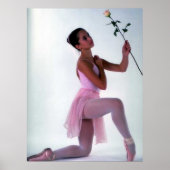 Ballerina mit Blume Poster (Vorne)