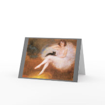 Ballerina mit einer schwarzen Katze von Carrier-Be