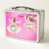 Ballerina mit Flügeln aus Metall Lunchbox (Rückseite)