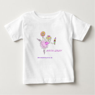 Ballerina mit individuellem Namen Baby T-shirt