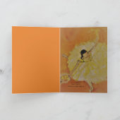 Ballerina mit inspirierender Poesie Karte (Innenseite)