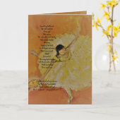 Ballerina mit inspirierender Poesie Karte (Gelbe Blume)